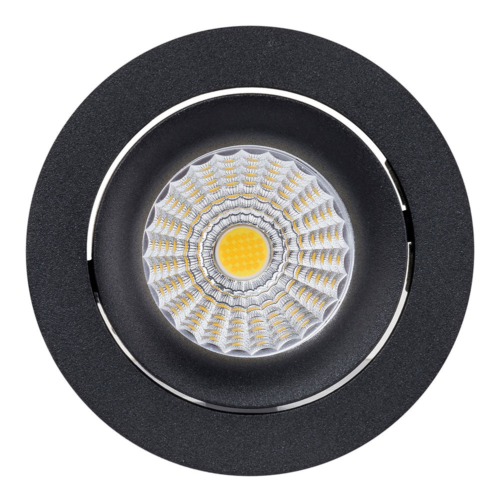 Lyra 6W Round Tilt Recessed Triac Dimmable LED Downlight Black / Quinto - HCP-81220206
