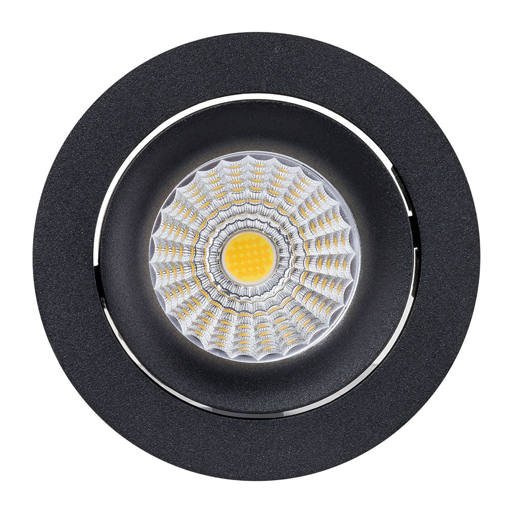 Lyra 13W Round Tilt Recessed Triac Dimmable LED Downlight Black / Quinto - HCP-81220213
