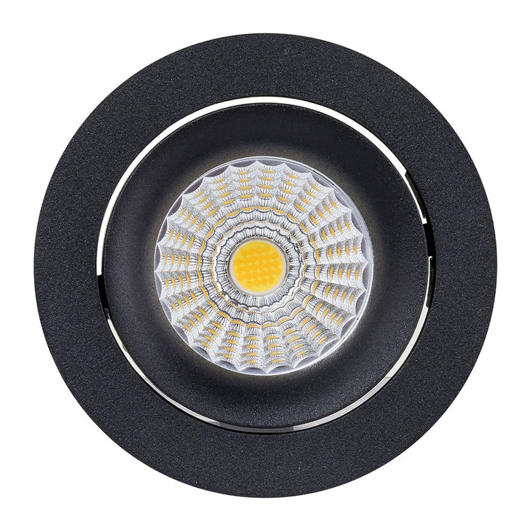 Lyra 17W Round Tilt Recessed Dali Dimmable LED Downlight Black / Quinto - HCP-81240217