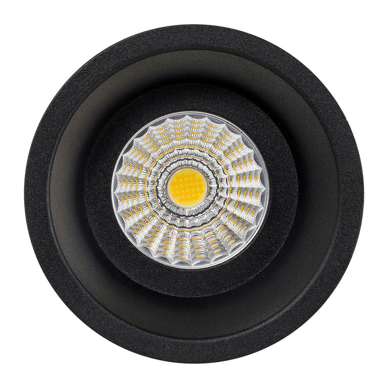 Lyra 9W Round Deep Fixed Recessed Triac Dimmable LED Downlight Black / Quinto - HCP-81220309