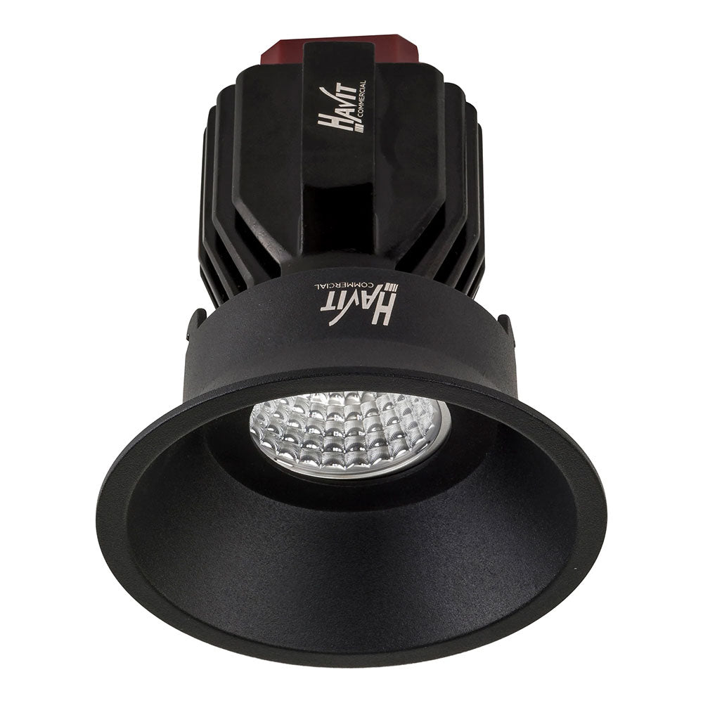 Lyra Deep Fixed 17W Recessed Triac Dimmable LED Downlight Black / Quinto - HCP-81220417