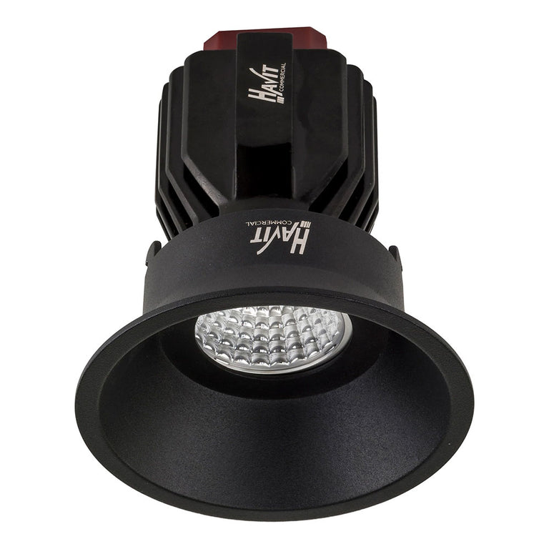 Lyra Deep Fixed 17W Recessed Triac Dimmable LED Downlight Black / Quinto - HCP-81220417