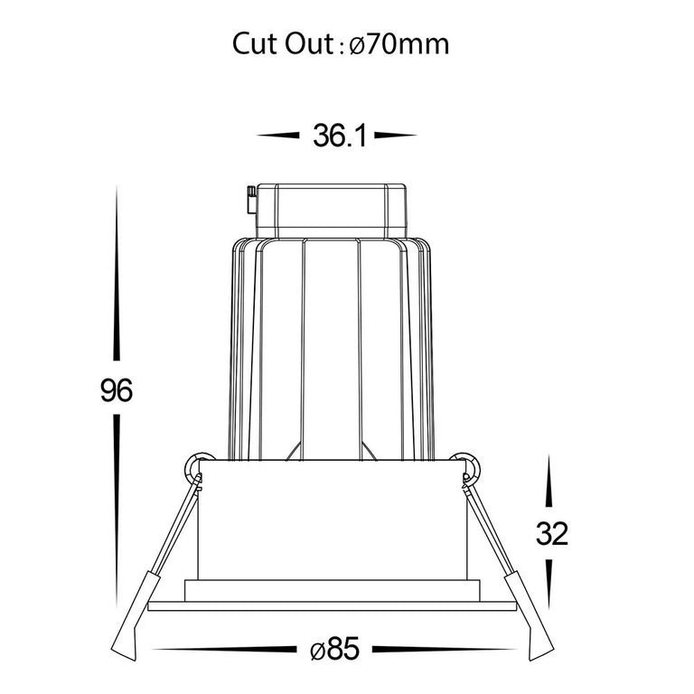 Lyra 9W Round Pinhole Recessed Dali Dimmable LED Downlight White / Quinto - HCP-81340709