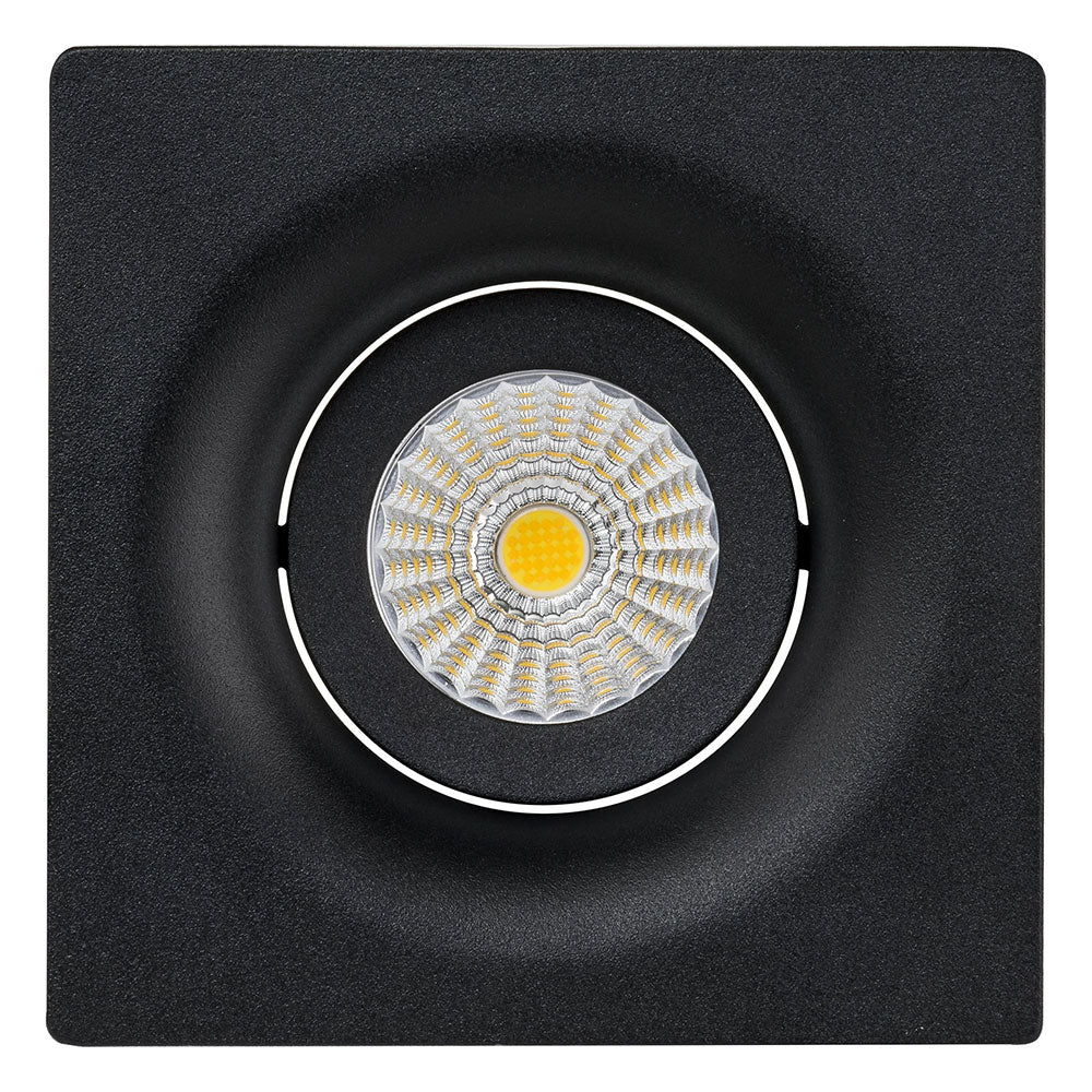 Lyra 6W Square Tilt Recessed Triac Dimmable LED Downlight Black / Quinto - HCP-81220806