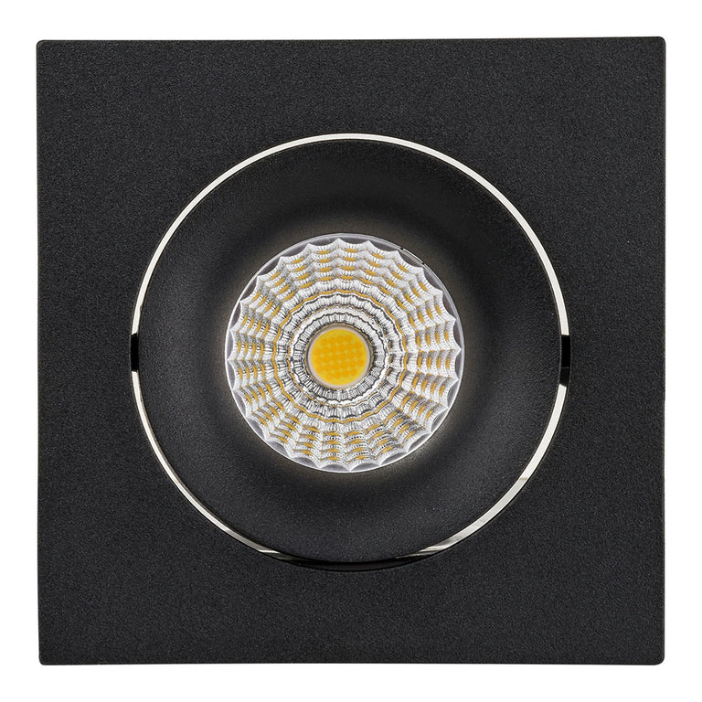 Lyra 9W Square Tilt Recessed Triac Dimmable LED Downlight Black / Quinto - HCP-81220909