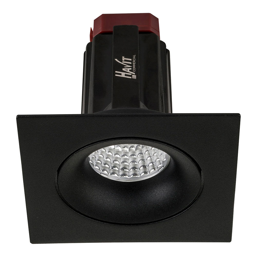 Lyra 13W Square Tilt Recessed Dali Dimmable LED Downlight Black / Quinto - HCP-81240913