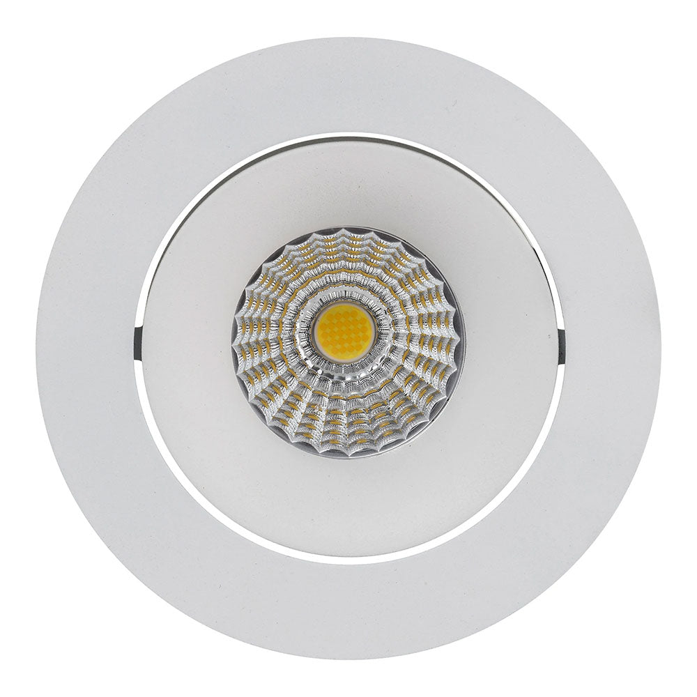 Lyra 13W Round Tilt Recessed Triac Dimmable LED Downlight White / Quinto - HCP-81320213