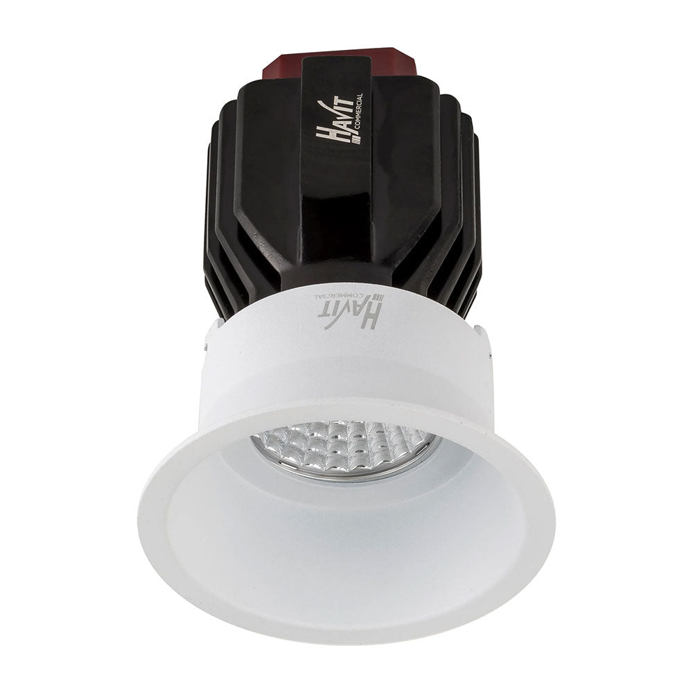 Lyra 17W Round Deep Fixed Recessed Triac Dimmable LED Downlight White / Quinto - HCP-81320317