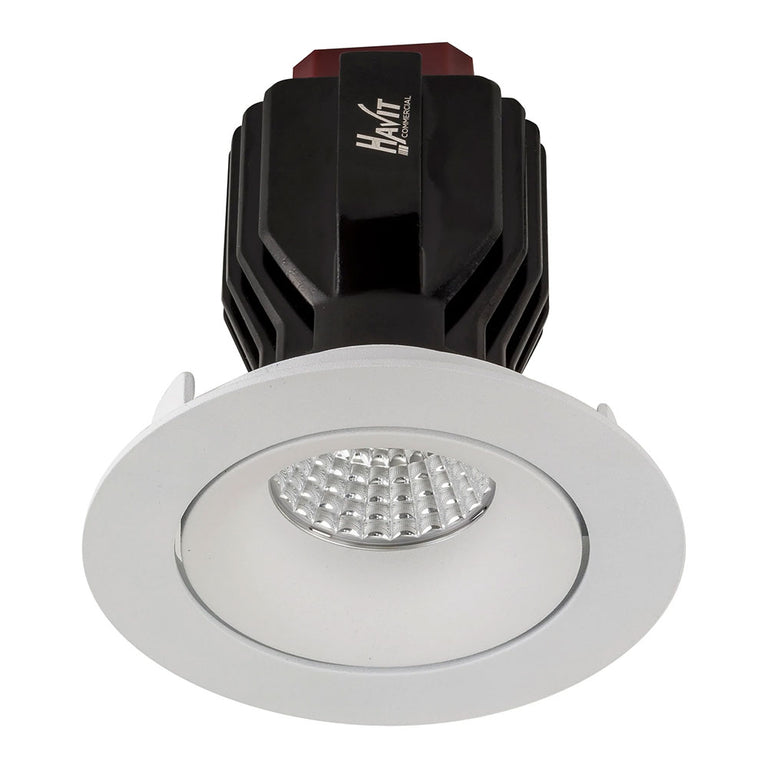 Lyra 17W Round Tilt Recessed Dali Dimmable LED Downlight White / Quinto - HCP-81340517