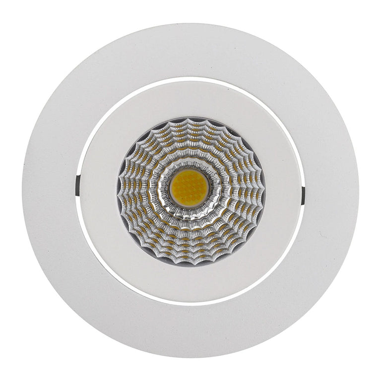 Lyra 9W Round Tilt Recessed Triac Dimmable LED Downlight White / Quinto - HCP-81320609