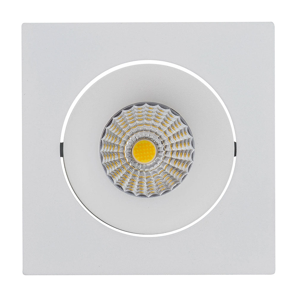 Lyra 9W Square Tilt Recessed Dali Dimmable LED Downlight White / Quinto - HCP-81340909