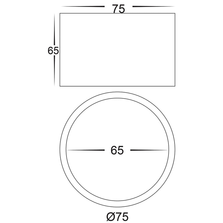 Nella 7W Round Fixed Surface Mounted Dali Dimmable LED Downlight White / Tri-Colour - HCP-8930704