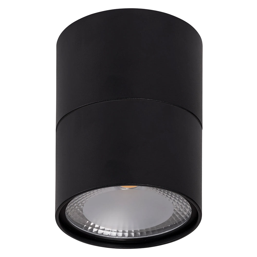 Nella 12W Round Fixed Surface Mounted Dali Dimmable LED Downlight With Extension Black / Tri-Colour - HCP-8921214
