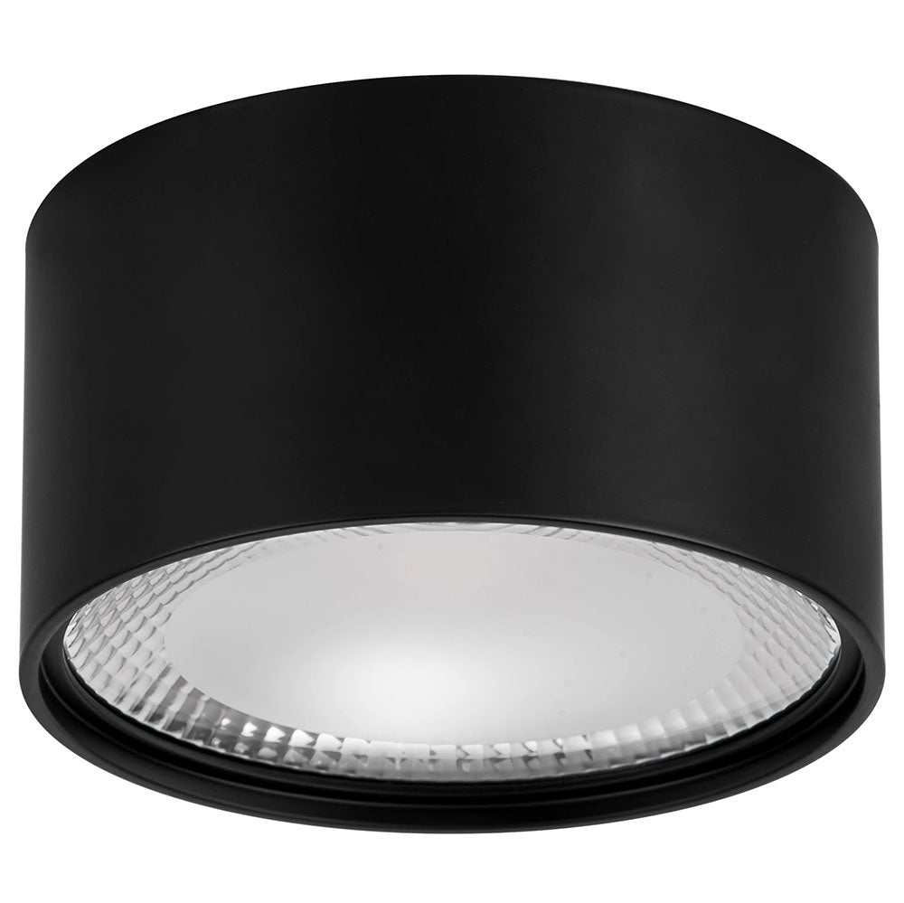Nella 18W Round Fixed Surface Mounted Dali Dimmable LED Downlight Black / Tri-Colour - HCP-8921804