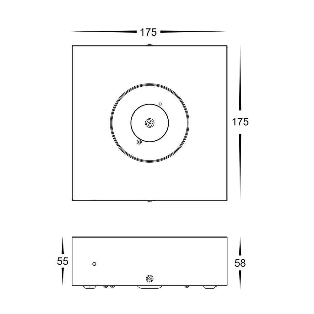 Surface Mounted 3W LED Spitfire Matt White - HCP-91302
