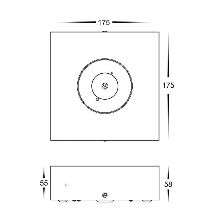 Surface Mounted 3W LED Spitfire Matt White - HCP-91302