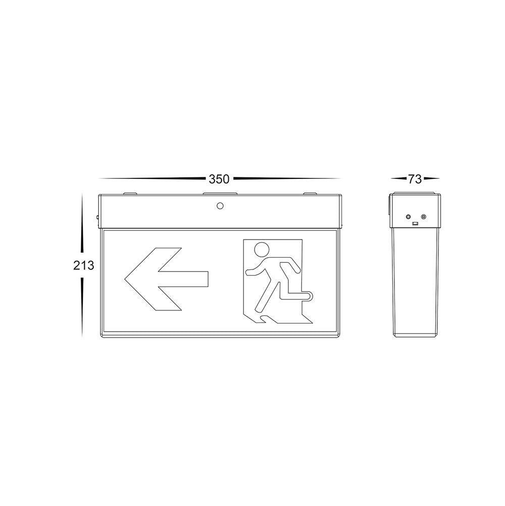 Surface Mounted Exit Light - HCP-91303