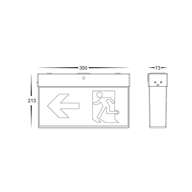 Surface Mounted Exit Light - HCP-91303