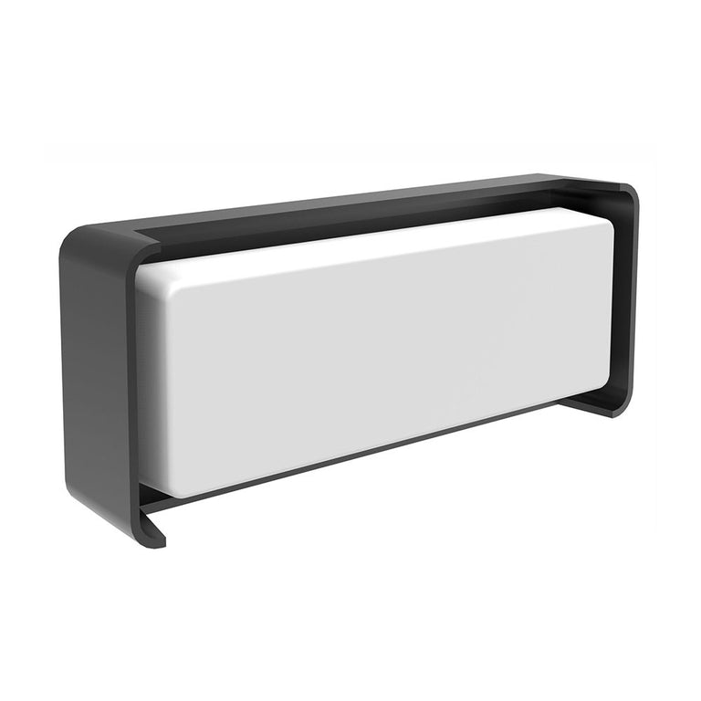 Exterior 13W LED Wall Light Dark Grey / Warm White - HEKA1