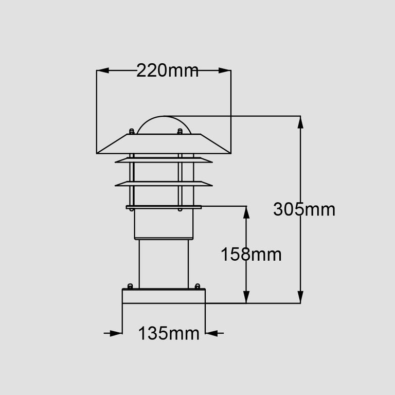 Helsingor Pedestal Lantern Black - HELSINGOR-PED-BK