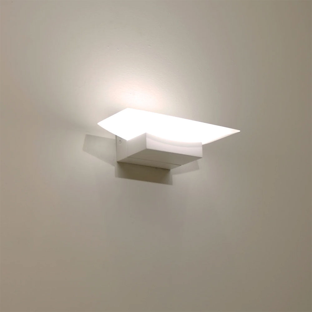 Helsinki 6W LED Interior Curved Up/Down Dimmable Wall Light White / Tri-Colour - HELSINKI