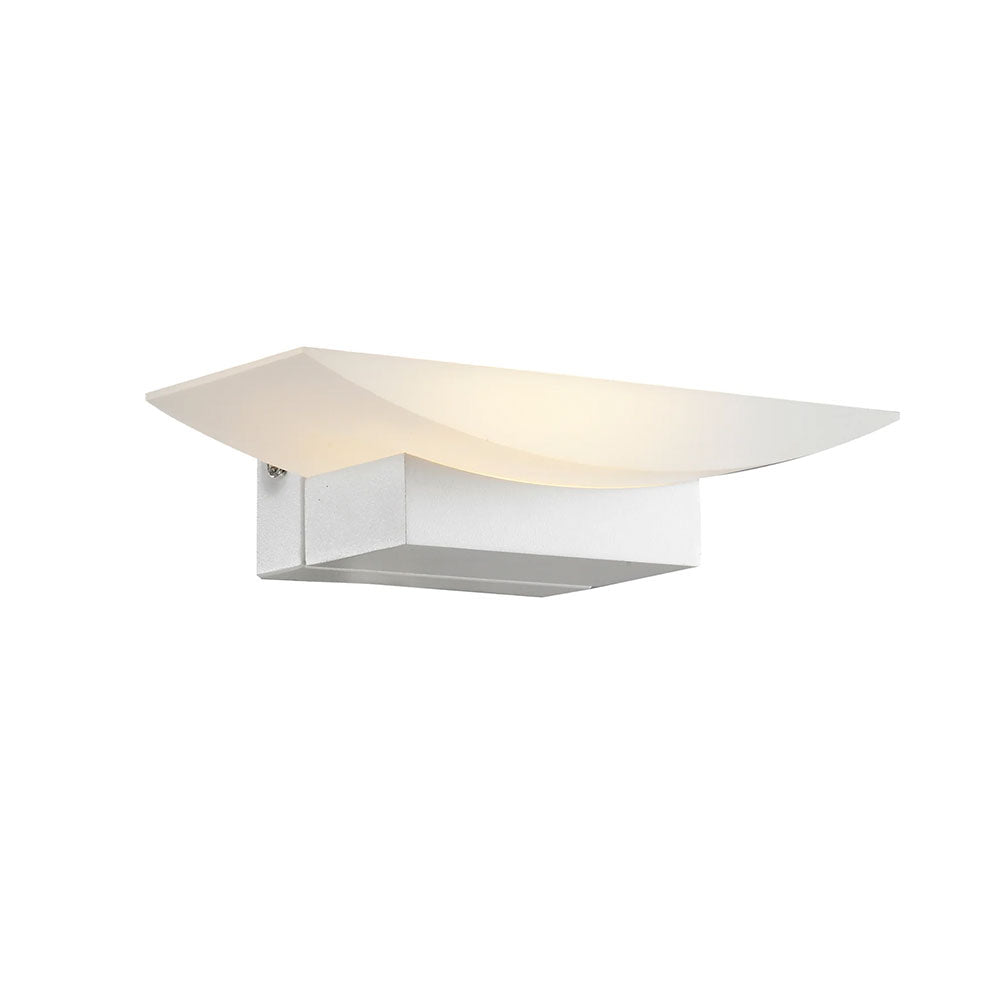 Helsinki 6W LED Interior Curved Up/Down Dimmable Wall Light White / Tri-Colour - HELSINKI