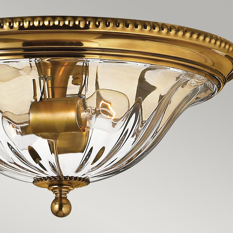 Cambridge Flush Mount Burnished Brass - HK-CAMBRIDGE-F-A