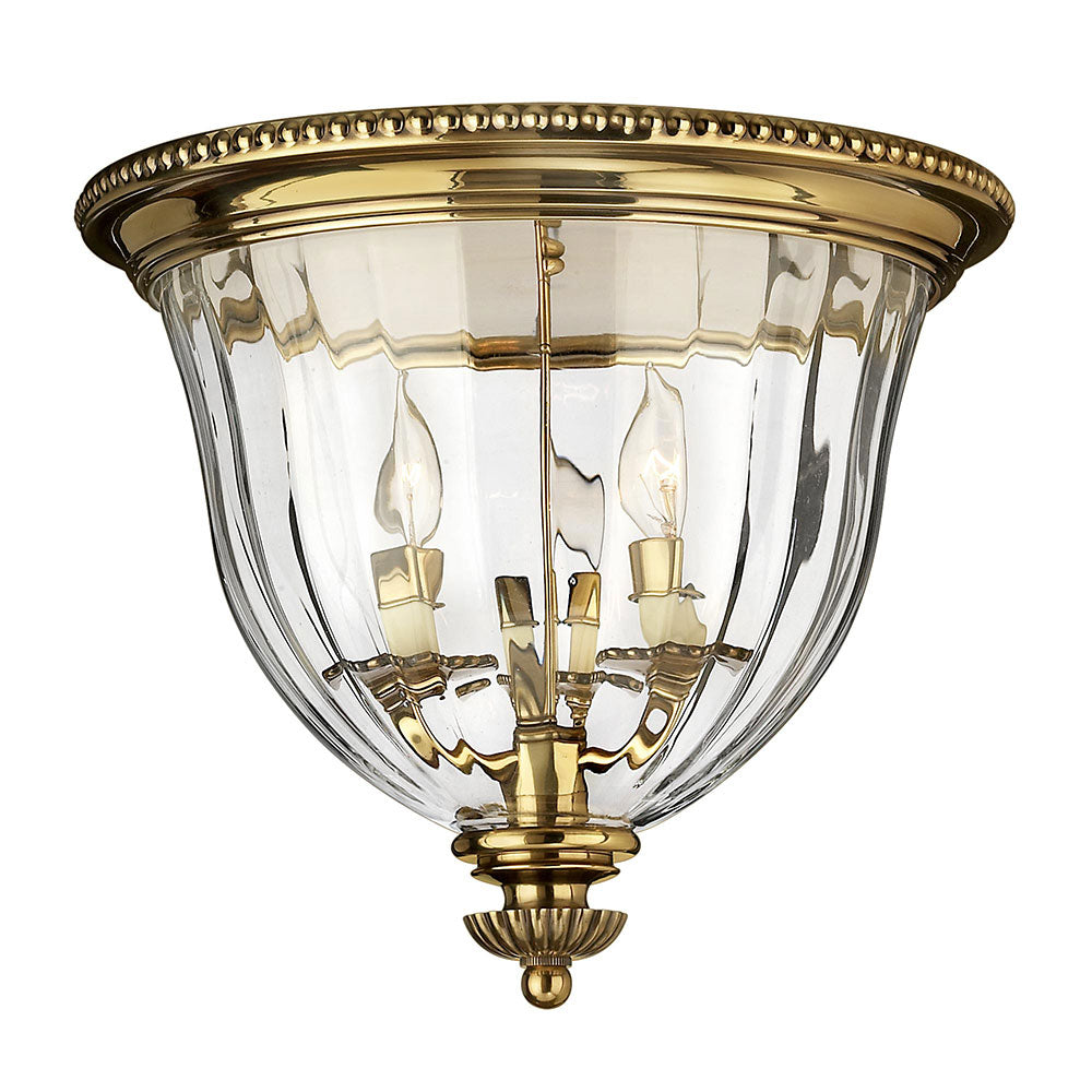 Cambridge Flush Mount Burnished Brass - HK-CAMBRIDGE-F-B