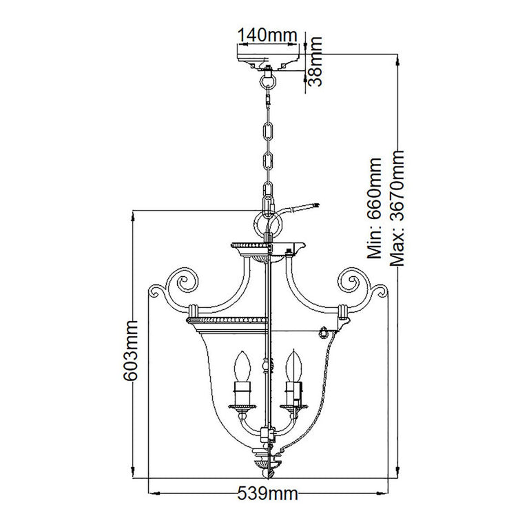 Cambridge Small Pendant Burnished Brass - HK-CAMBRIDGE-P-S