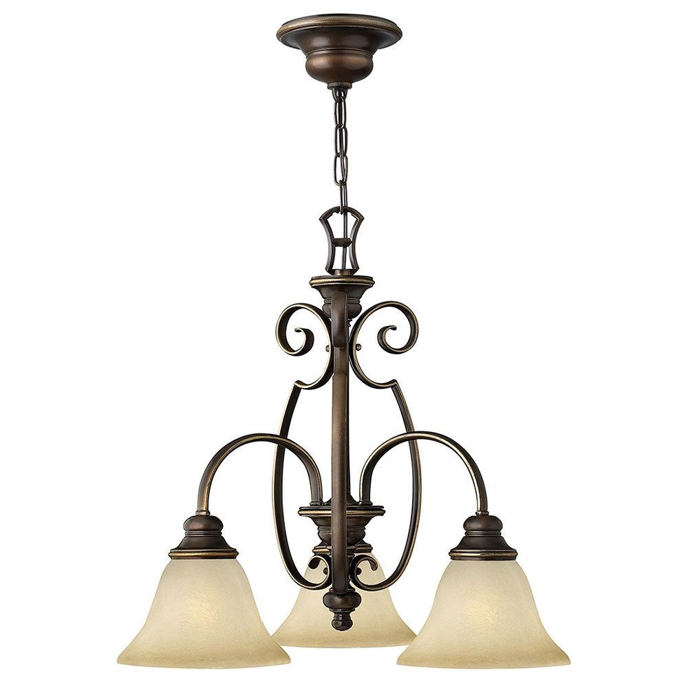 Cello 3 Light Chandelier Antique Bronze - HK-CELLO3