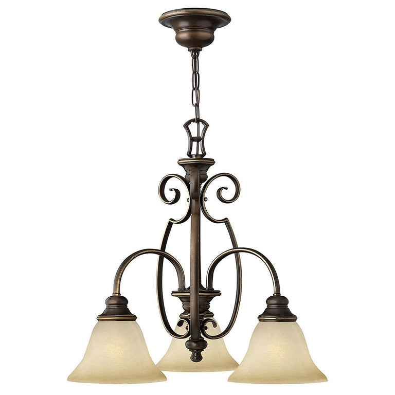 Cello 3 Light Chandelier Antique Bronze - HK-CELLO3