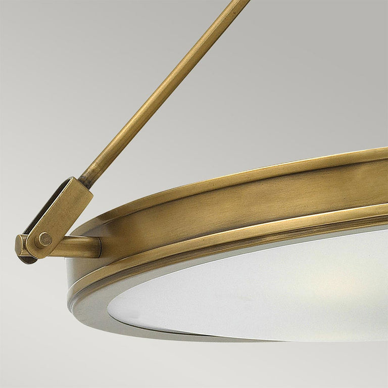 Collier Medium Semi Flush Heritage Brass - HK-COLLIER-SF-M