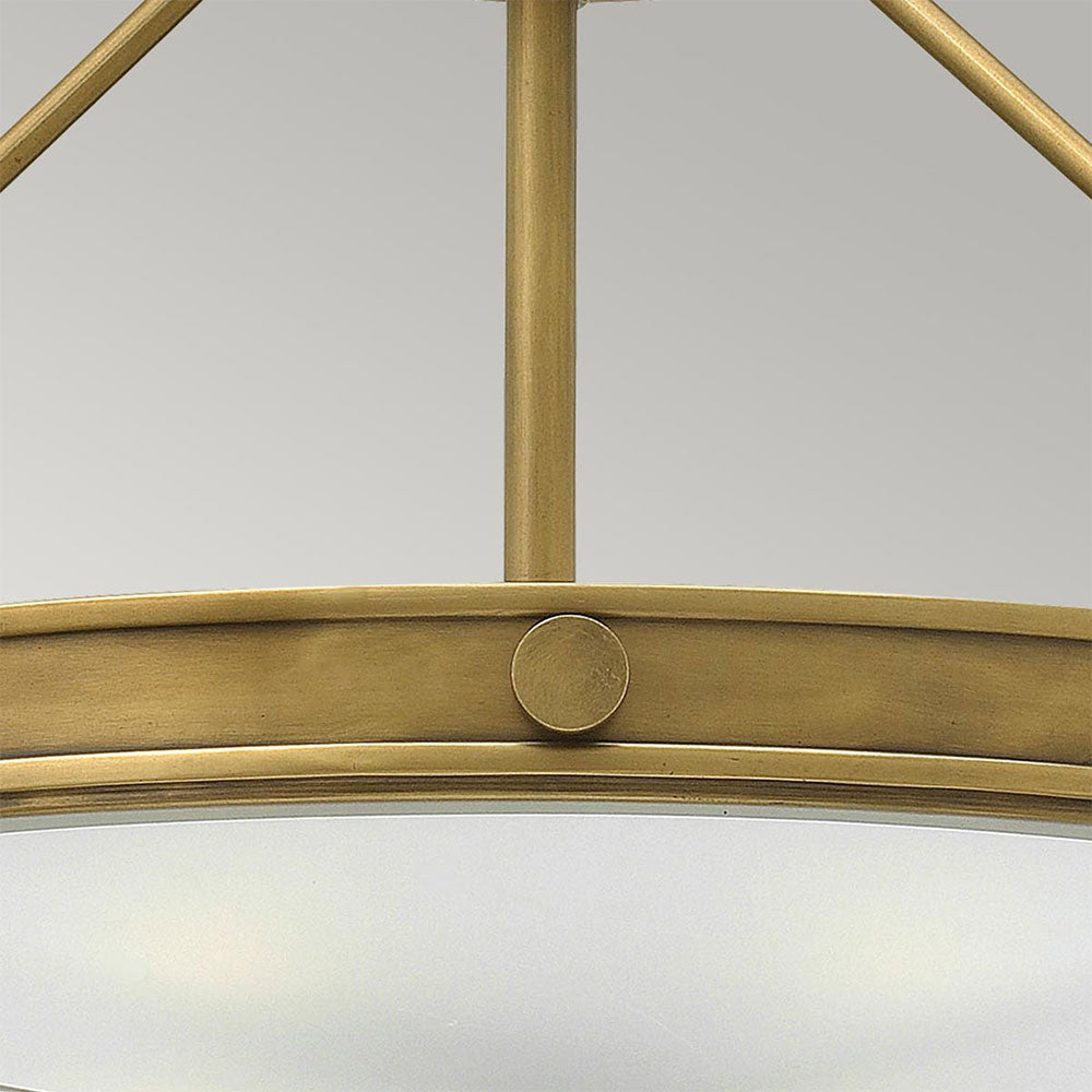 Collier Medium Semi Flush Heritage Brass - HK-COLLIER-SF-M
