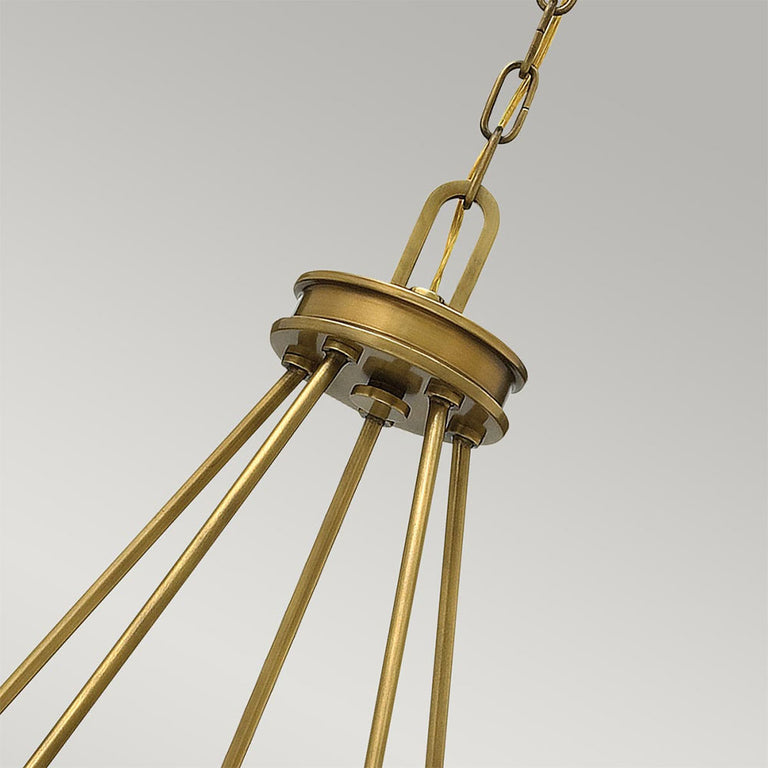 Collier 5 Light Chandelier Heritage Brass - HK-COLLIER5