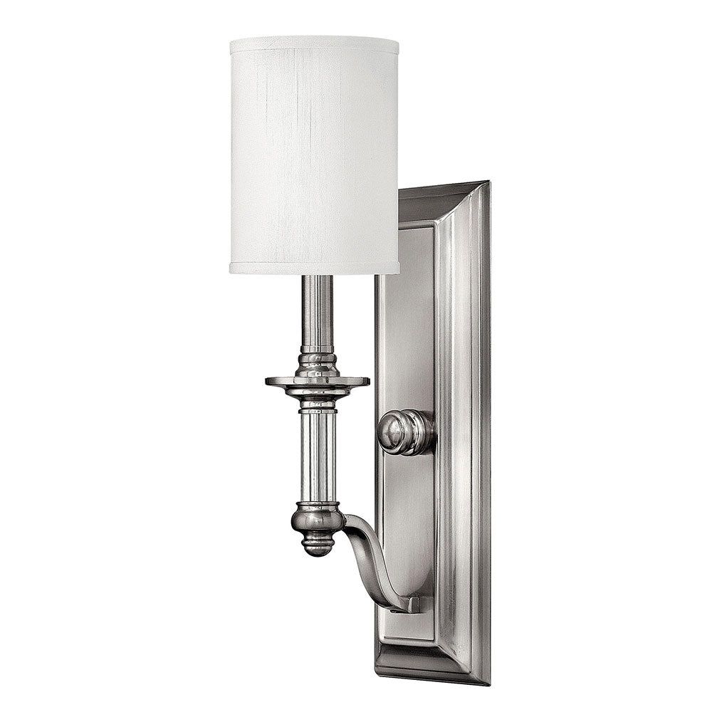 Sussex 1 Light Wall Light Brushed Nickel - HK-SUSSEX1