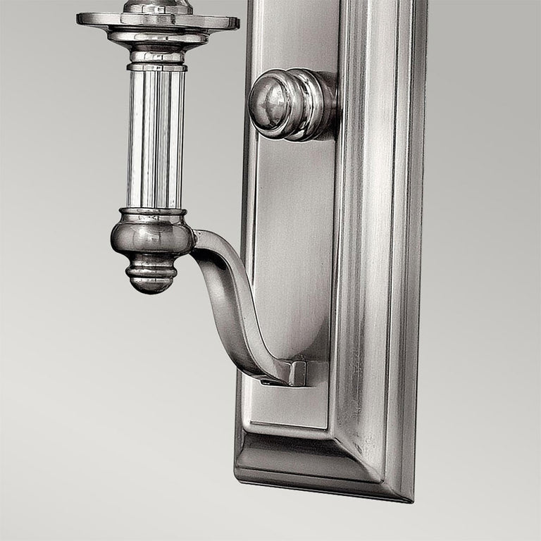 Sussex 1 Light Wall Light Brushed Nickel - HK-SUSSEX1