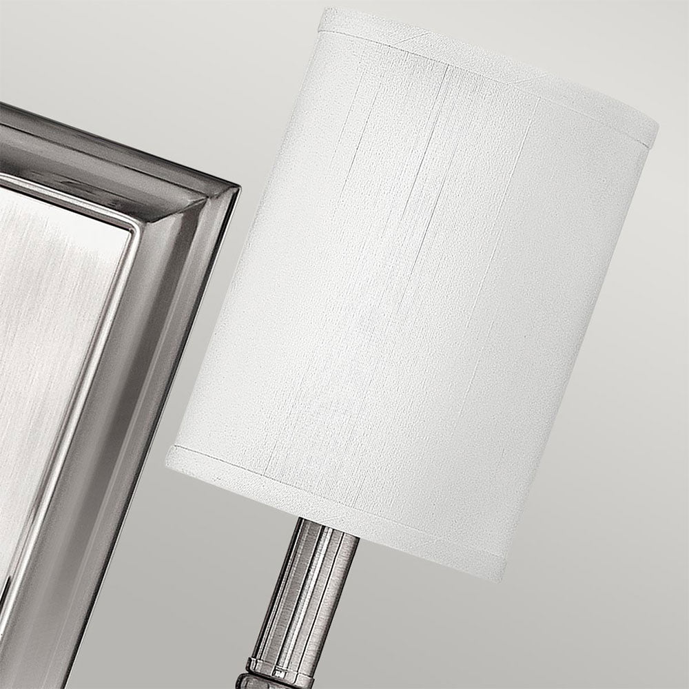 Sussex 2 Light Wall Light Brushed Nickel - HK-SUSSEX2