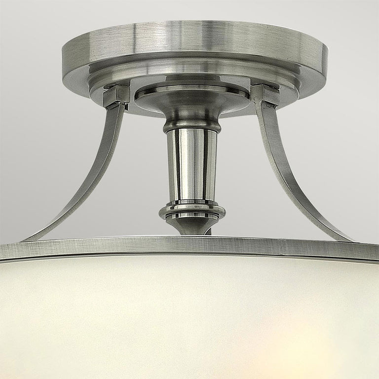 Truman Semi Flush Fitting Antique Nickel - HK-TRUMAN-SF