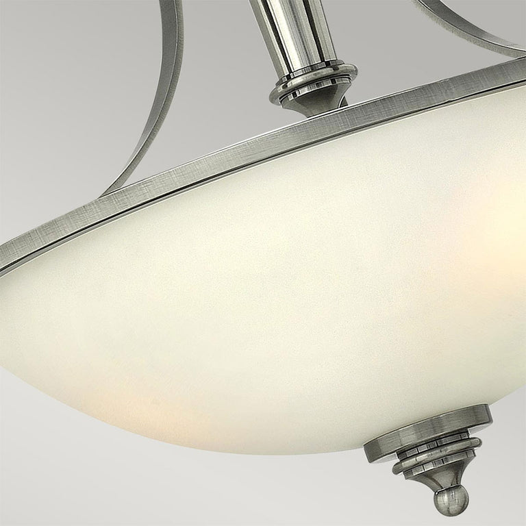 Truman Semi Flush Fitting Antique Nickel - HK-TRUMAN-SF