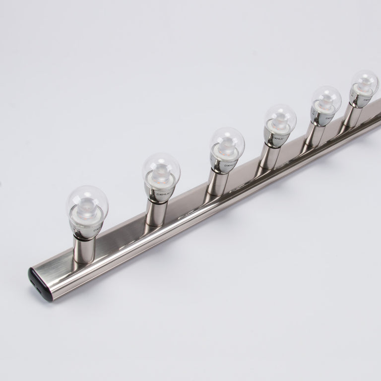 Hollywood 6 Light Vanity Wall Light Satin Chrome - 16341