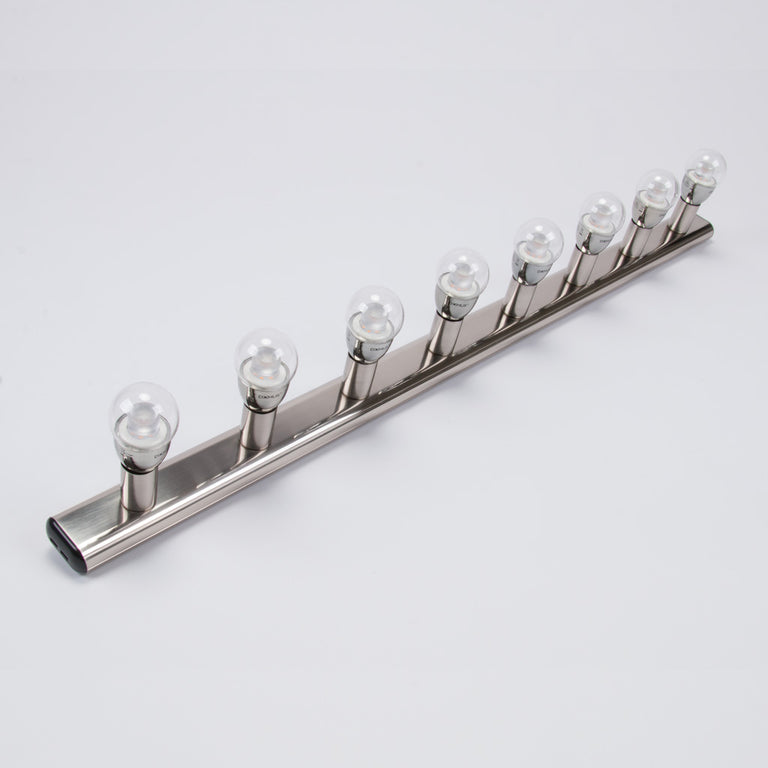 Hollywood 8 Light Vanity Wall Light Satin Chrome - 16359