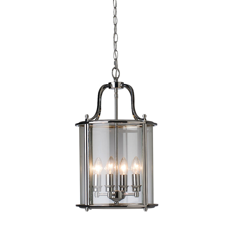 Modern Round Large Hanging Lantern Chrome - HL-PD3305