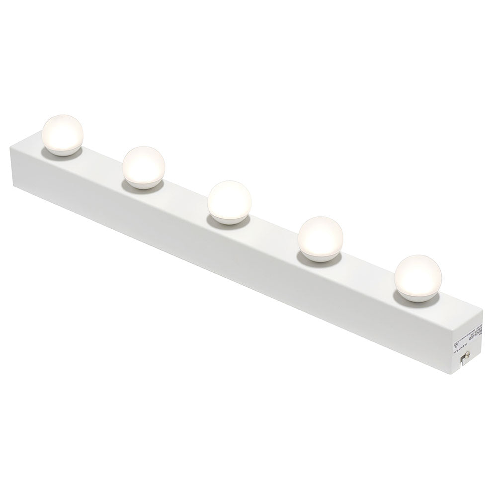 Hollywood 5 Light 20W LED Dimmable Vanity Strip Light White / Warm White - HOL5-LED-WH