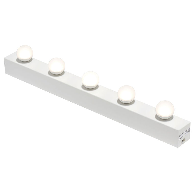 Hollywood 5 Light 20W LED Dimmable Vanity Strip Light White / Warm White - HOL5-LED-WH