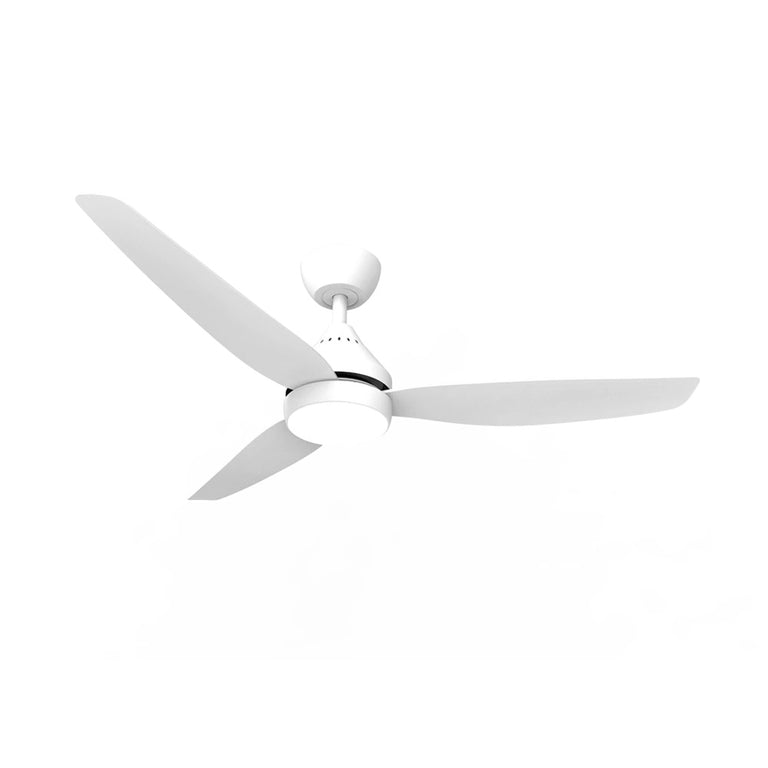 Holbrook 48" 30W DC Three Blade Ceiling Fan With Selectable CCT 22W LED White - SDCF11/48/3WH/L