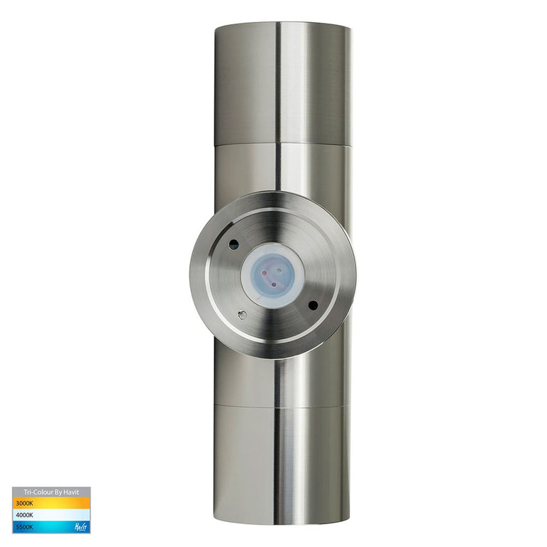 Tivah 2 x 5W CCT 12V DC LED Up / Down Wall Light 316 Stainless Steel - HV1007MR16T
