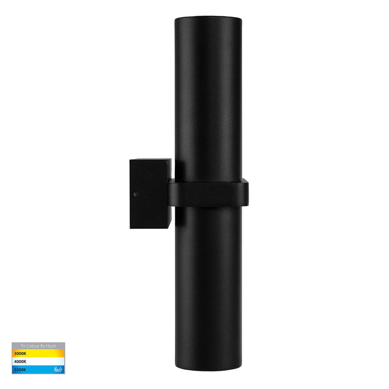 Luz 4 x 9in1 CCT 240V GU10 LED Up / Down Wall Light Black - HV10292T