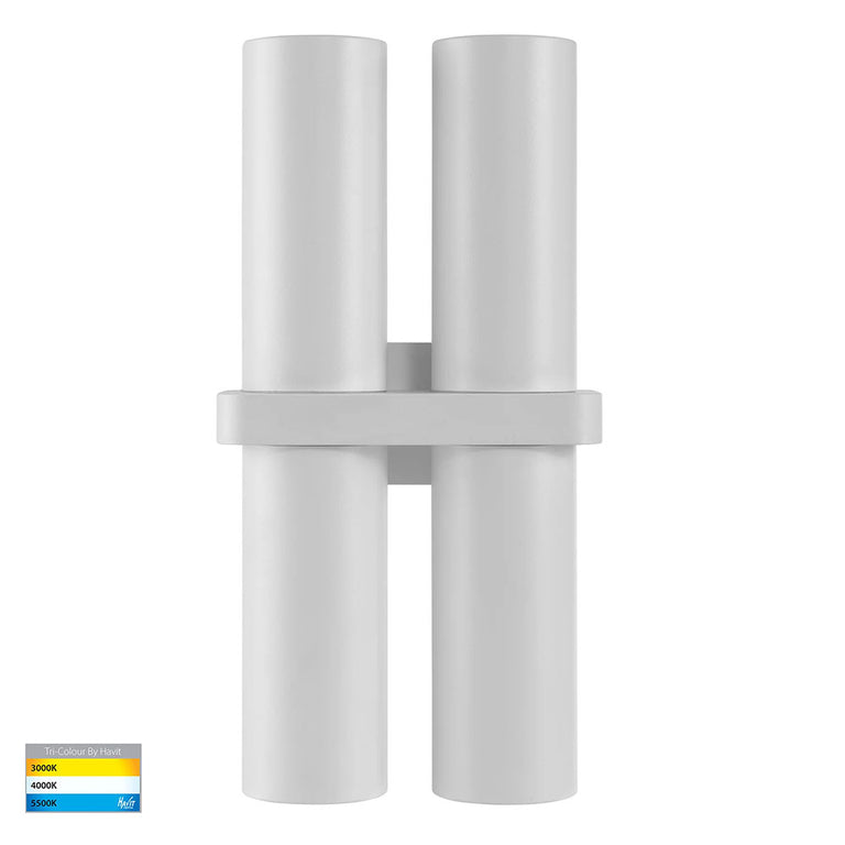 Luz 4 x 9in1 CCT 240V GU10 LED Up / Down Wall Light White - HV10392T