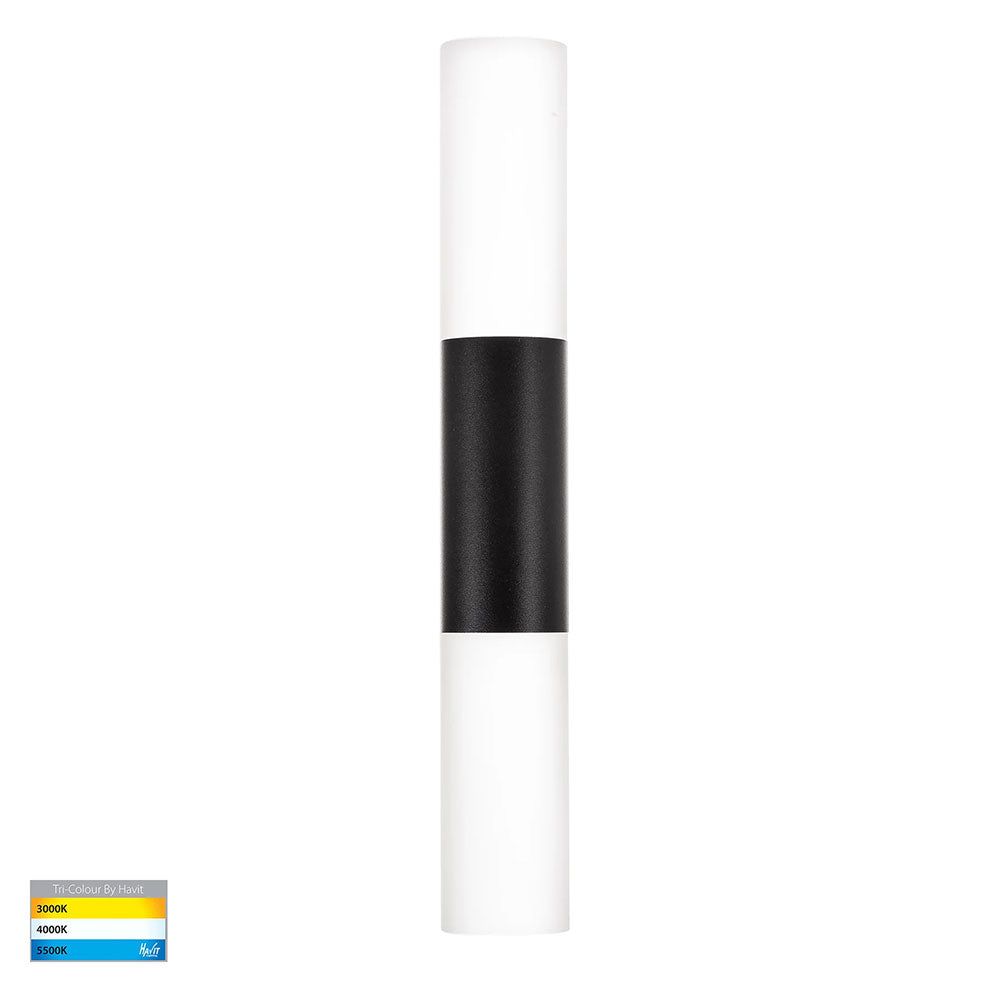 Akril Aluminium 2 Light LED Wall Light Black - HV10932T-BLK