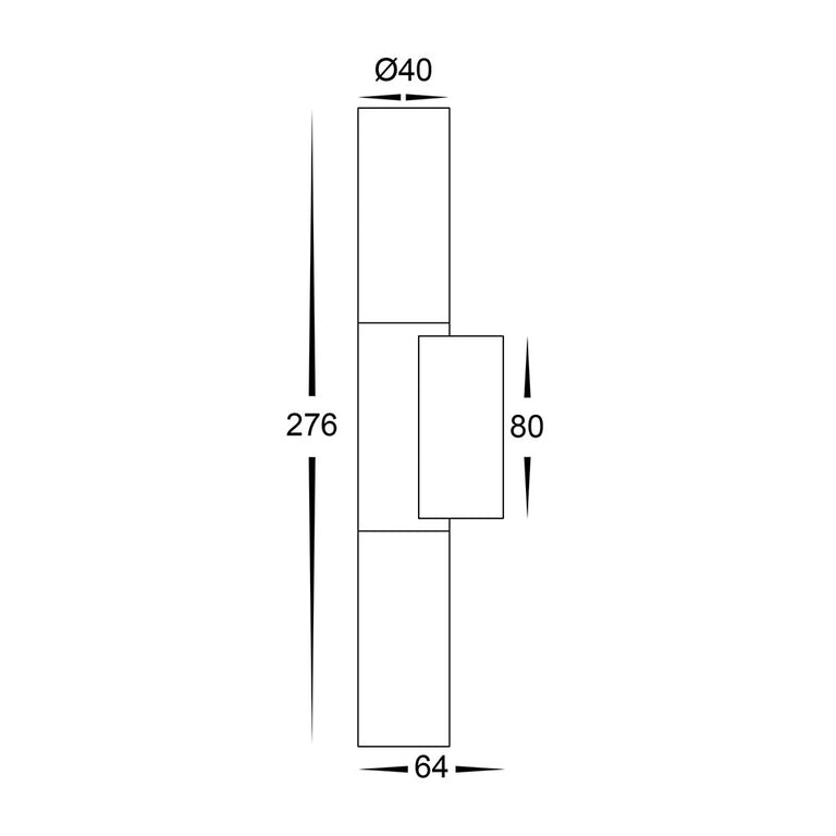 Akril Aluminium 2 Light LED Wall Light White - HV10932T-WHT